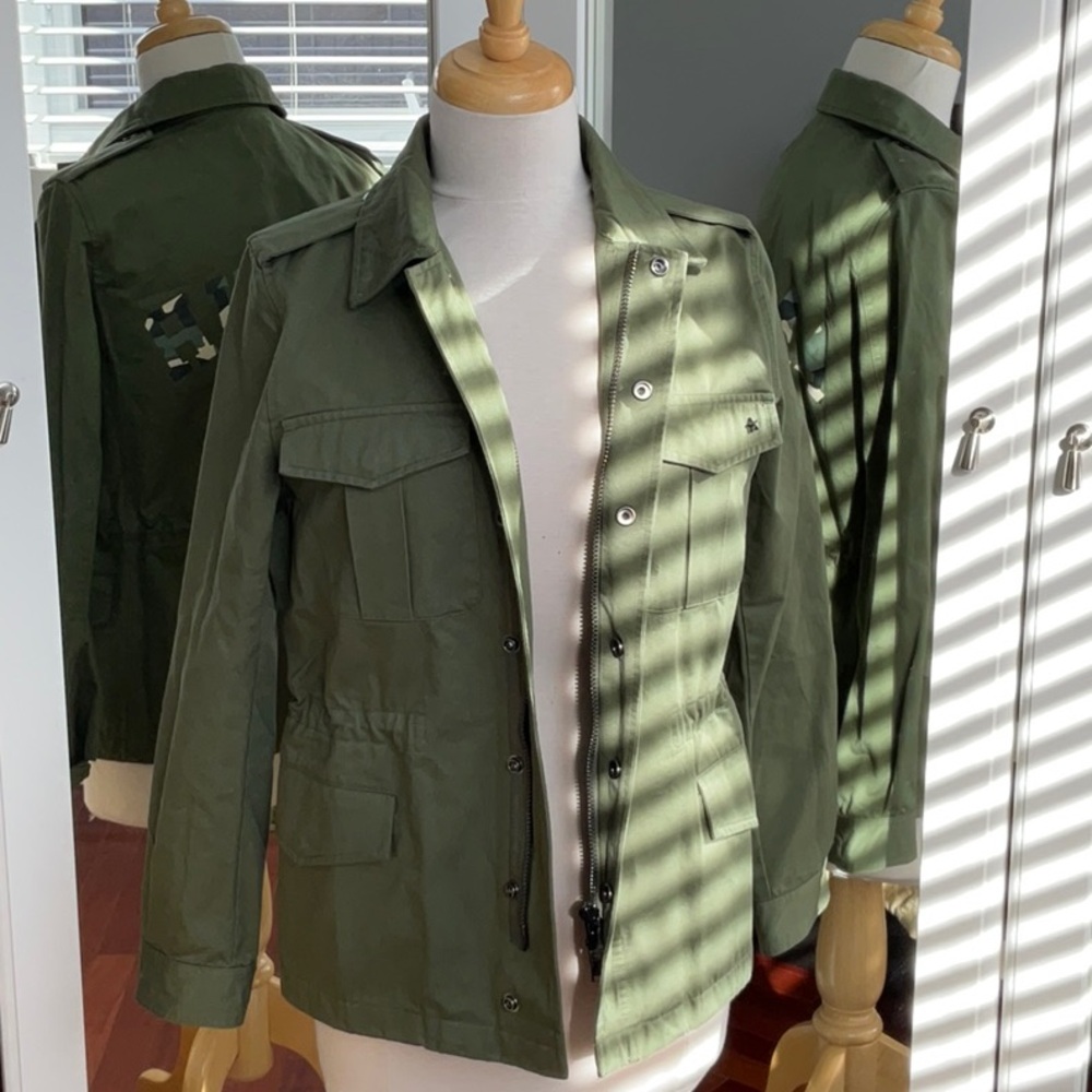 Women's Zadig & Voltaire Cotton Military Style Jacket / Size Small - Picture 2 of 16